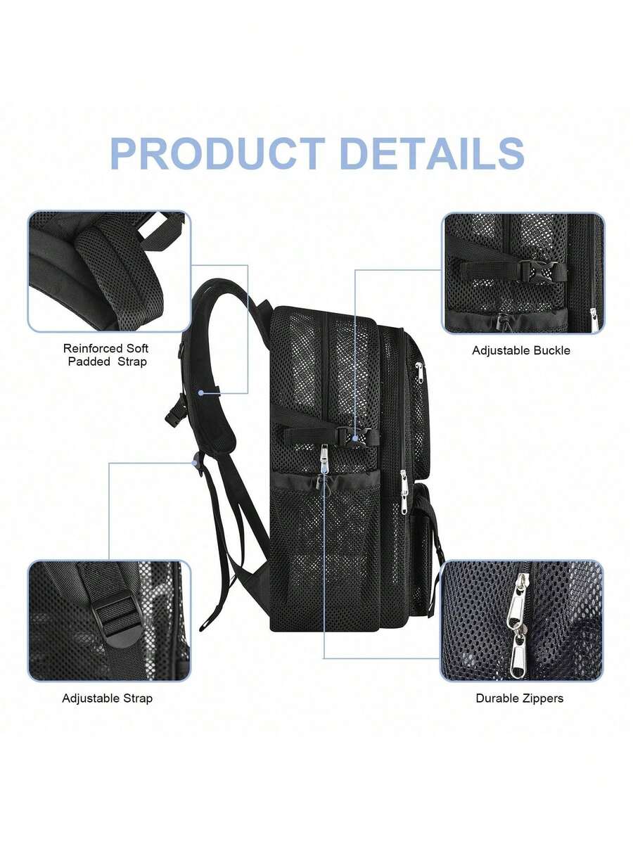 メッシュバックパック 36L 大型ヘビーデューティーカジュア - Canvas Backpack Casual のレビューと価格